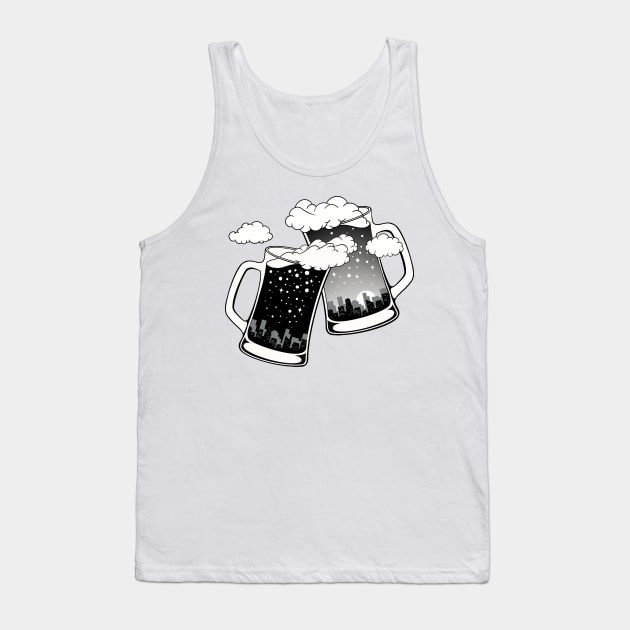 Cheers in the Cloud Tank Top by Episodic Drawing